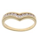 18ct Yellow Gold 0.33ct Diamond Wishbone Ring