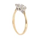 18ct Yellow Gold 0.50ct Diamond Trilogy Ring