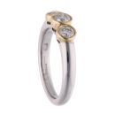 18ct White And Yellow Gold 0.80ct Diamond Trilogy ring
