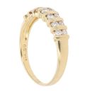 9ct Yellow Gold 0.50ct Brilliant Cut Diamond Two Row Ring