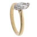 18ct Yellow Gold 0.52ct Marquise Cut Diamond Solitaire Ring