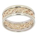 9ct Yellow and White Gold Celtic Band