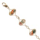 9ct Yellow Gold Agate Bracelet 7"