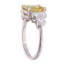Platinum 2.50ct Yellow Sapphire and 0.60ct Diamond Dress Ring