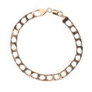 9ct Yellow Gold Square Link Curb Bracelet 8.5"