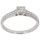 18ct White Gold 0.35ct Princess Cut Diamond Solitaire Ring