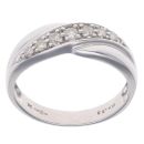 9ct White Gold 0.33ct Brilliant Cut Diamond Crossover Ring