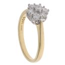 18ct Yellow Gold 0.50ct Brilliant Cut Diamond Cluster Ring