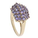 9ct Yellow Gold Tanzanite Cluster Ring