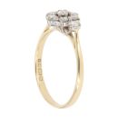 18ct Yellow Gold 0.50ct Diamond Cluster Ring