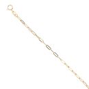 9ct Yellow Gold Paper Chain Bracelet 7.5"