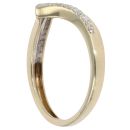 9ct Yellow Gold 0.15ct Diamond Wishbone Ring