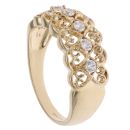 14ct Yellow Gold Cubic Zirconia Patterned Fancy Ring