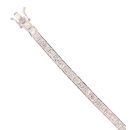 9ct White Gold Cubic Zirconia Tennis Bracelet 7.5"