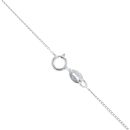 9ct White Gold Cubic Zirconia Heart Pendant And Chain 16"