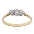 18ct Yellow Gold 0.30ct Diamond Trilogy Ring