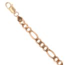 9ct Yellow Gold Figaro Bracelet 7"