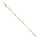 9ct Yellow Gold Cubic Zirconia Crossover Bracelet 7.5"