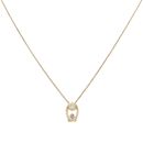 18ct Yellow Gold 0.10ct Brilliant Cut Diamond And Pink Gemstone Pendant And Chain 18"