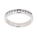 18ct White Gold 0.50ct Princess Cut Diamond Half Eternity Ring