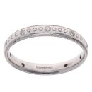 18ct White Gold 0.10ct Brilliant Cut Diamond 3mm Wedding Band