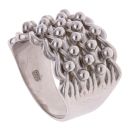 Silver Five Row Keeper Ring By Icesia