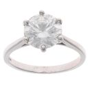18ct White Gold 2.60ct Old Cut Diamond Solitaire Ring