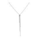 18ct White Gold 0.10ct Diamond Tassel Necklet 16"
