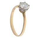 18ct Yellow Gold And Platinum 1.00ct Brilliant Cut Diamond Solitaire Ring