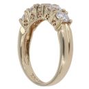 9ct Yellow Gold Five Stone Cubic Zirconia Ring