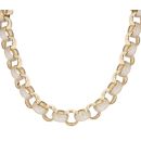 9ct Yellow Gold Cubic Zirconia Belcher Chain 24"