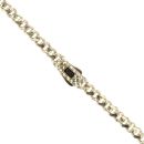 14ct Yellow Gold Monaco Patterned Curb Alternate Flex Lock Chain 20"