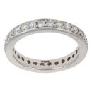 18ct White Gold 1.00ct Brilliant Cut Diamond Full Eternity Ring