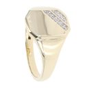9ct Yellow Gold Octagonal 0.05ct Diamond Signet Ring