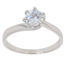 9ct White Gold Cubic Zirconia Single Stone Ring