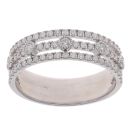 9ct White Gold 0.75ct Brilliant Cut Diamond Fancy Ring