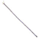 14ct Yellow Gold 1.00ct Brilliant Cut Diamond And Tanzanite Bracelet 7"