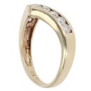 9ct Yellow Gold 0.50ct Brilliant Cut Diamond Wishbone Ring
