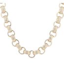 9ct Yellow Gold Patterned And Plain Belcher Chain 30"