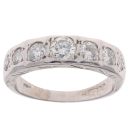 18ct White Gold 1.46ct Brilliant Cut Diamond Half Eternity Ring
