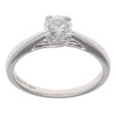 9ct White Gold 0.50ct Brilliant Cut Diamond Solitaire Ring