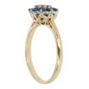 18ct Yellow Gold 0.10ct Diamond And Sapphire Cluster Ring
