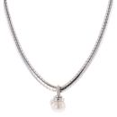 18ct White Gold Large Pearl Pendant and Chain 16"