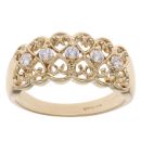 14ct Yellow Gold Cubic Zirconia Patterned Fancy Ring