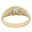18ct Yellow Gold 0.33ct Diamond Signet Ring