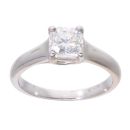 Tiffany & Co. Platinum 1.03ct Square Mixed Cut Diamond Solitaire Ring
