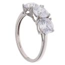 9ct White Gold Cubic Zirconia Three Stone Ring