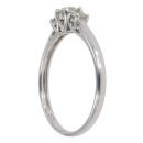 9ct White Gold 0.33ct Brilliant Cut Diamond Trilogy Ring