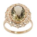 9ct Yellow Gold Prasiolite Dress Ring