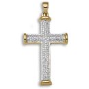 9 Carat Yellow Gold 10pts Diamond Cross